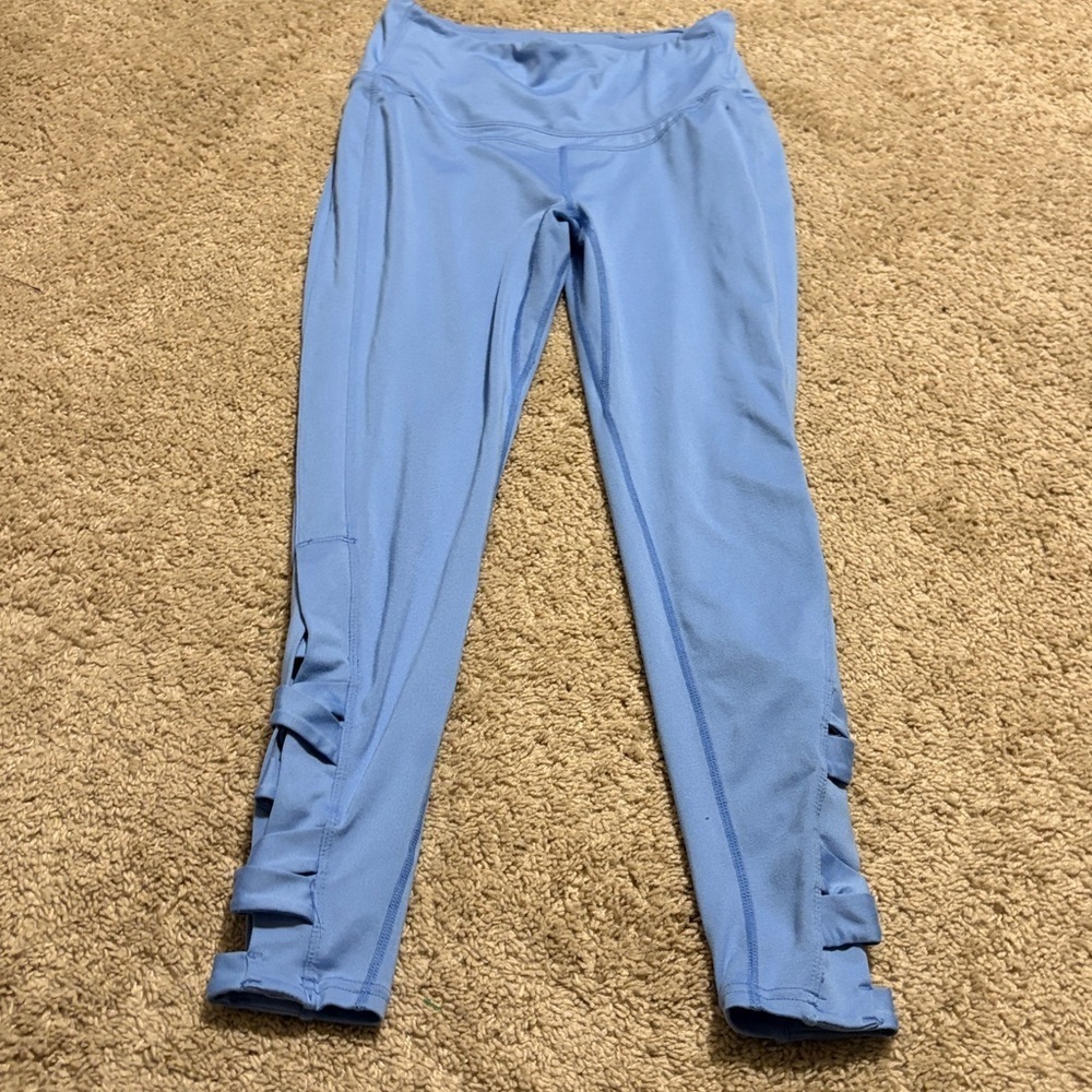 Free People Movement Very Prairie Leggings Corsican Blue Small - Picture 2 of 6
